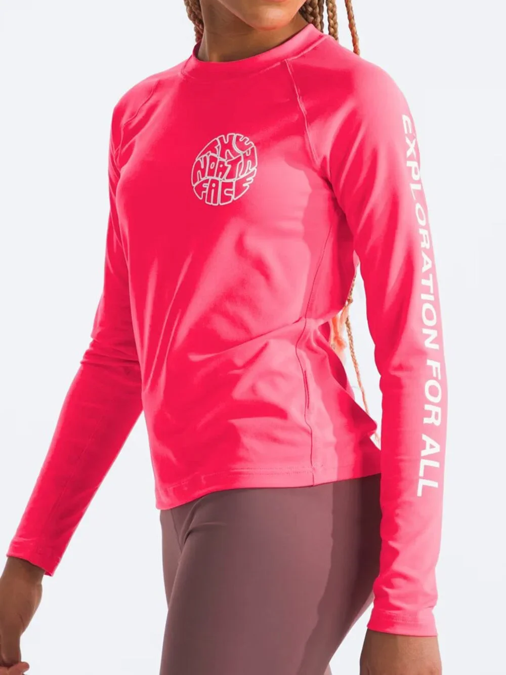 The North Face bright pink long-sleeve swim shirt L - Picture 10 of 12